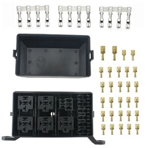 Auto Fuse Box 6 Держатель эстафеты 5 Road Gondola страховой автомобиль мотоцикл страховой страховой