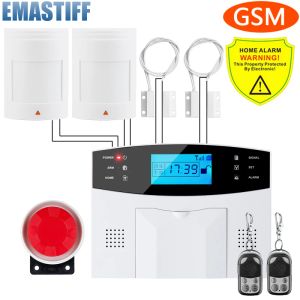 Dönüştürücüler M2B Kablolu Kablosuz GSM Home Hırsız Güvenlik Alarm Sistemi 433MHz Destek G2B İspanyolca İngiliz Rus Ses İntercom Dili