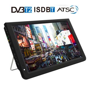 Игроки D12 дюйма HD Portable TV DVBT2 ATSC ISDBT Digital и Analog Mini Small Car Support USB SD -карта HDMI MP4