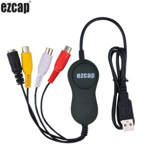 Kartlar EZCAP 172 1568 159 USB 2.0 Sesli Video Yakalama Çubuğu CVBS SVIDEO Kayıt Kartı V8 Hi8 DVD VHS DVR TV kamerası