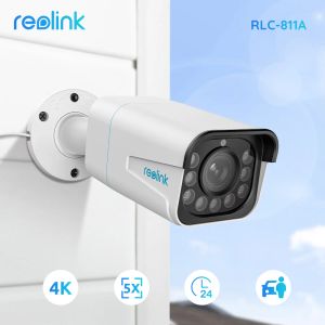 Cameras Reolink 4K IP -Überwachungskamera 5x Optical Zoom Outdoor Video Überwachung Home Security Protection 8mp POE CCTV CAMERA RLC811A