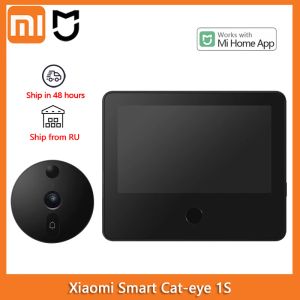 İnterkom xiaomi akıllı ev video interkom akıllı cateye 1s wifi kablosuz kamera video gözetleme kapısı 1080p hd kızılötesi gece görüş