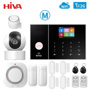 Kitler Hiva Tuya Güvenliği GSM WiFi Alarm Sistemi Ev İş Güvenliği Alarm Deposu Kablosuz Alexa Door Sensor ile Kablosuz Çalışma