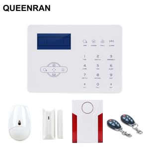 Kitler Odak Kablosuz GSM Alarm Sistemi Hırsız Akıllı Ev Güvenliği PSTN GSM dokunmatik ekran paneli İngilizce Fransızca Alarm Maison Sans Fil