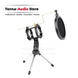 Samson için Monopodlar C02 Kalem C 02 CO2 Tripod Şok geçirmez Mic Pop Filtre Masaüstü Mikrofon Masa Masası Stand Tutucu Şok Montaj Braketi