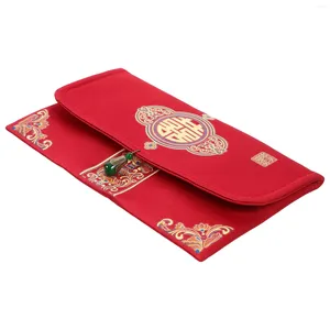 Hediye sargısı kırmızı zarf düğün nakit Çin şanslı para paketi tedarik