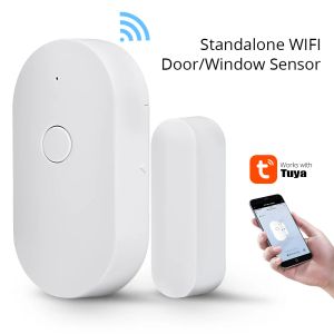 Dedektör Wifi Kapı Pencere Sensörü Tuka Akıllı Ev Bağımsız Kablosuz Güvenlik Alarm Alexa Bildirimi Açık veya Kapalı Hub Yok