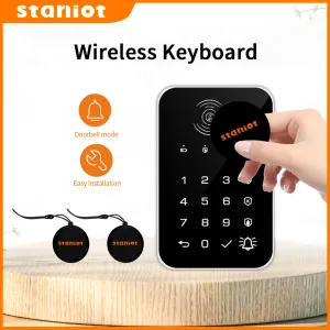 Klavye Staniot 433MHz Kablosuz Touch Klavye 2 PCS RFID KART KOMULU VEYA Sileşar Parola Şifre Tuş Takımı Tuka Akıllı Ev Güvenlik Alarm Sistemi