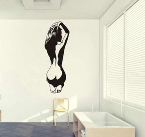 Наклейка на стенах на стенах обнаженной девушки наклеивание для ванной комнаты дома