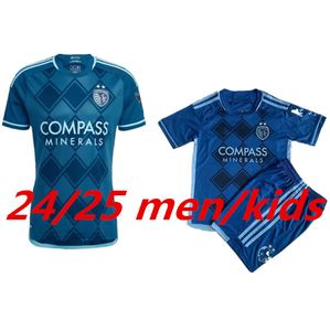 MLS 24 25 Sporting Kansas City Soccer Jerseys Игрок версия 2024 2025 футбольные рубашки дома для взрослых Maillot de Futol Custom Pulido Busio Russell Zusi 999