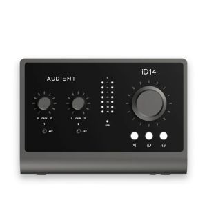 Mikrofonlar Audient ID14 MKII Profesyonel Müzik Düzenlemesi / Kayıt Ses Arabirimi JFET D.I USB Adda Ses Arabirimi Ses Kartı