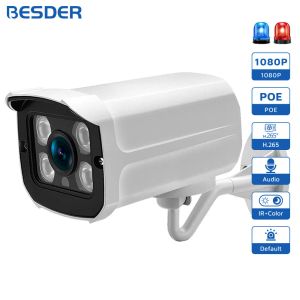 Eldivenler Besder Alüminyum Metal Su Geçirmez Dış Mekan IP Kamera 720p 960P 1080P Güvenlik Kamerası CCTV 4pcs Dizi Ir LED Video Kamera IP