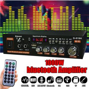 Усилитель 1000W Home Power Amplifiers Audio G919H Hifi Bluetooth 5.0 Audio Amplificador Subwoofer Speers 220V/110V FM -усилители USB -усилители