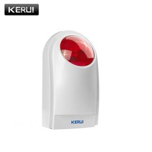 Horlama Kerui J008 110db Kapalı Dış Mekan Kablosuz Yanıp Siren Flaşı Home Garge Alarm Güvenlik Sistemi için Işık Sensörü