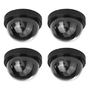 Kameralar Sıcak Satış 4 PCS Kukla Güvenlik CCTV Dome Kameralı Kırmızı LED Işık Çıkartma Çıkartmaları