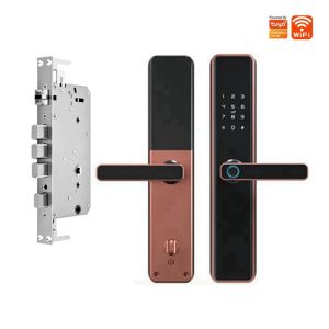 Заблокировать приложение Tuya Smart Door Lock Print Cards Password Password Password Wi -Fi Locks с сенсорным экраном клавиатуры вход Smart Door Locker