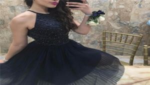 Pretty Halter Mor Anahtar Deliği Arka Boncuk Kısa Balo Elbiseleri Vestido De Festa Kızlar Elbise Homecoming Dress4715913