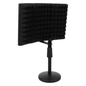 Mikrofonlar Gürültü Engelleme Panelleri Mikrofon Rüzgar Ekranı Gürültü Azaltma Sesi Noiseproof İzolasyon 47.5x28.2x18.8cm Siyah ABS