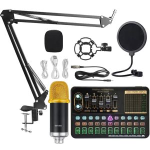 Микрофоны V10XPRO Sound Card Studio Mixer Mixer Singing Shoom Super Microphone Voice BM800