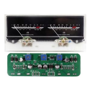 Amplifikatör çift işaretçi vu metre stereo ses amplifikatör kartı db ses seviyesi gösterge metre sürücü ile ayarlanabilir arka ışık