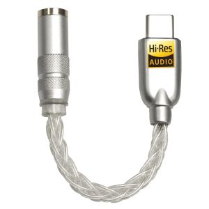 Конвертер HD USB Тип C в 3,5 мм усилители наушников Адаптер Hifi DAC Audio Amplificador Digital Decoder Pure Silver Cable