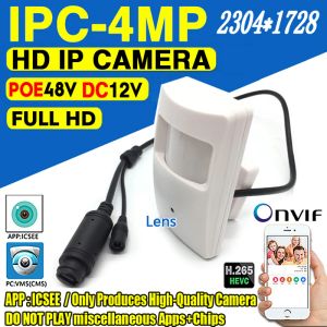 Kameralar 4MP 3.7mm Koni Lens Güvenlik CCTV IP Kamera 48VPOE Prob Mini Güvenlik H265 HD 2K Yüz İnsan Hareket Algılama XMEYE BRACKET