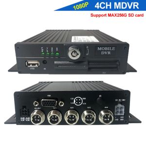 Kaydedici CCTV Araba Video Kaydedici 4CH 1080P 720P MDVR Destek 256GB SD Kart Mobil DVR Kamyon otobüsü taksi için