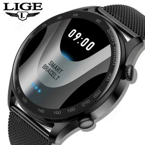 Saatler Llge Bluetooth Dialing Smart Watch Erkekler Renk Ekran Tam Dokunma IP67 Su Geçirmez Kodlayıcı Fitness Tracker Akıllı Saat Akıl Saati