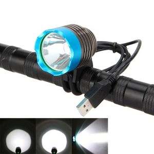 1200lm Cree XM-L T6 LED USB Bisiklet Işık Bisiklet Far Waterpoof Bisiklet Ön Lamba Kamp Yürüyüş Far Bisiklet Işığı240325