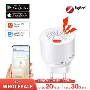 Детектор Tuya Zigbee Smart Home Home Hart Gas Датчик горючий домохозяйство Умное сжиженное газ Утечка газа Детектор тревоги защита от пожарной безопасности