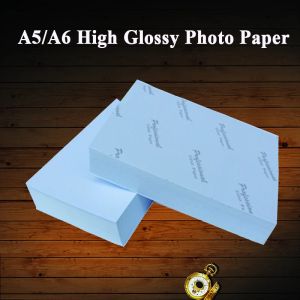 Kağıt A5 A6 100 yaprak yüksek parlak fotoğraf kağıt döküm kaplı baskı mürekkep püskürtmeli yazıcı için fotoğraf kağıdı 180g 200g 230g