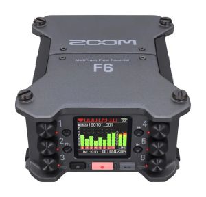 Mikrofonlar Zoom F6 Professional Multi Track Alan Kaydedici USB Ses Kartı 32bit şamandıra kaydı ve çift reklam dönüştürücüler
