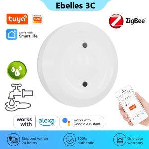 Детектор Tuya Zigbee Water Leating Sensor Smart Home Automation Water погружение датчик сигнал тревоги SmartLife Приложения Мониторинг безопасности