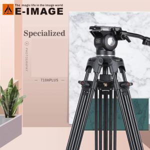 Monopods EiMage 710A SLR Fotoğrafçılık 1.8m Tripod Profesyonel Büyük Ağız Kasesi Taşınabilir Hidrolik Sönüm Kamera Tripod