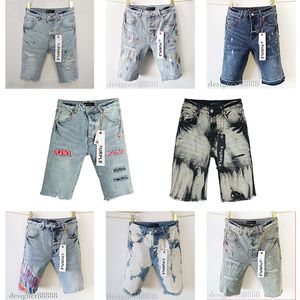 Jeans roxos masculinos curtos jeans jeans straight straight summer club blue shorts feminino estilo lúltimo patch de luxo mesmo estilo jeans de marca roxa