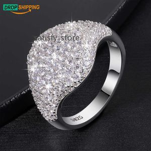 Dropshipping anilos jóias finas 925 Sterling Silver VVS Moissanite Diamond Cluster Casal Wedding Ring for Women Girls