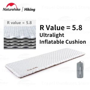 Gear NatureHike R5.8 Termal Kendine Çekme Mat 20d Naylon Ultralight Iatable Yatak Kampı Uyku Ped 1P Uyku Mat