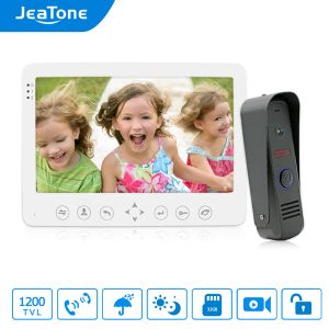 Intercom Jeatone 7 -дюймовый видео -интерком для дома 1200TVL видео дверь.