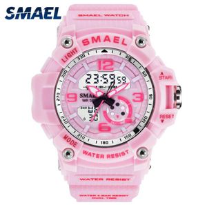 Smael Woman Watches Sports Outdoor LED orologi Digital Orologio Domani Orologi Orologi militari Big Dial 1808 Women Watch Waterproof7253720