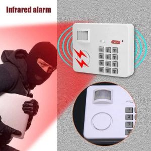Kitler Kablosuz Ev Alarm Güvenlik Alarmları Güvenlik Tuş Takımı Pir Ev Garaj Alarm Kampı Araba Alarm Beyaz