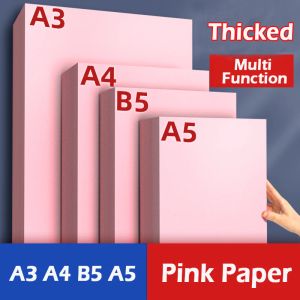 Бумажная розовая копия бумага Ppink A4 бумага B5 Печатная бумага A5 Color 80G Утолщенный 140 г грамм A3 Цветная бумага 160 г для бренда названия ручной работы