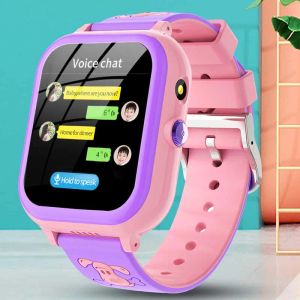 Смотреть 4G Kids Smart Wwatch Phone GPS Wi -Fi LBS Место 1G+8G вызовов обратно монитор SOS Tracker Водонепроницаемый для детских смартфонов часов