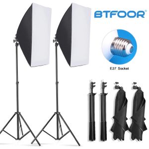 Monopods Profesyonel Fotoğrafçılık Softbox Aydınlatma Yumuşak Kutusu Tripod E27 Fotoğraf Stüdyosu için Fotoğraf Stüdyosu Sürekli Işık Sistemi