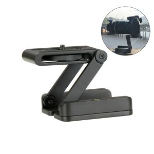 Monopods Z Flex Tilt Tripod Kafası Alüminyum Alaşım Z eğilimi Kafa Hızlı Bırakma Plakası Stand Standı Montaj Ruh Seviyesi Telefonlar için DSRL Kamera