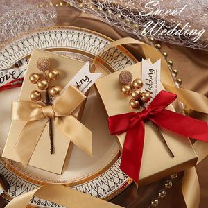 Hediye sargısı 5pcs altın düz renkli kutular Noel kutusu diy çikolata şeker kağıt ambalaj çilek düğün doğum günü partisi dekor