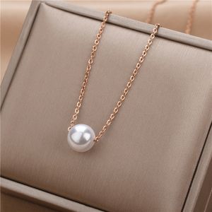 Moda Mulher Gold Gold Artificial Pearl Pingente colares de designer Charme Chain Chain Chain Chain Crystal Crystal Cubic Zirconia Wedding Jewelry