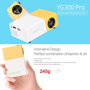 System YG300 Pro Mini Projector LED поддержан 1080p Full HD Portable Sync Phone 4k Видео Beamer Audio HDMI USB Video Propejetor