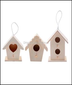 Припасы дома сад 99 см. Небольшой деревянный птичий дом на открытом воздухе в гнездовом садовом дворе висят украшения гнездо гнездоты для домашних животных клетки DR3145947