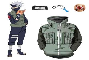 Asya Boyut Japonya Anime Hokage Hatake Kakashi Unisex Cosplay Costume Cadılar Bayramı Ceket Hoodie Fuly Set 3526882