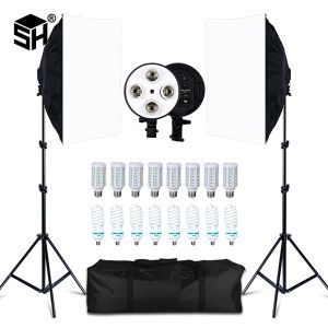 Monopods SH Photography Softbox 50x70 Lightbox Lightbox Kit 5500K Lamp Lamp